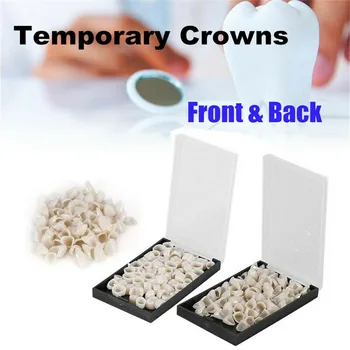 

120Pcs Posterior Anterior Teeth Crown Oral Care Dental Temporary Resin Tooth Crown Teeth Whitening Dentistry Lab Material Tools