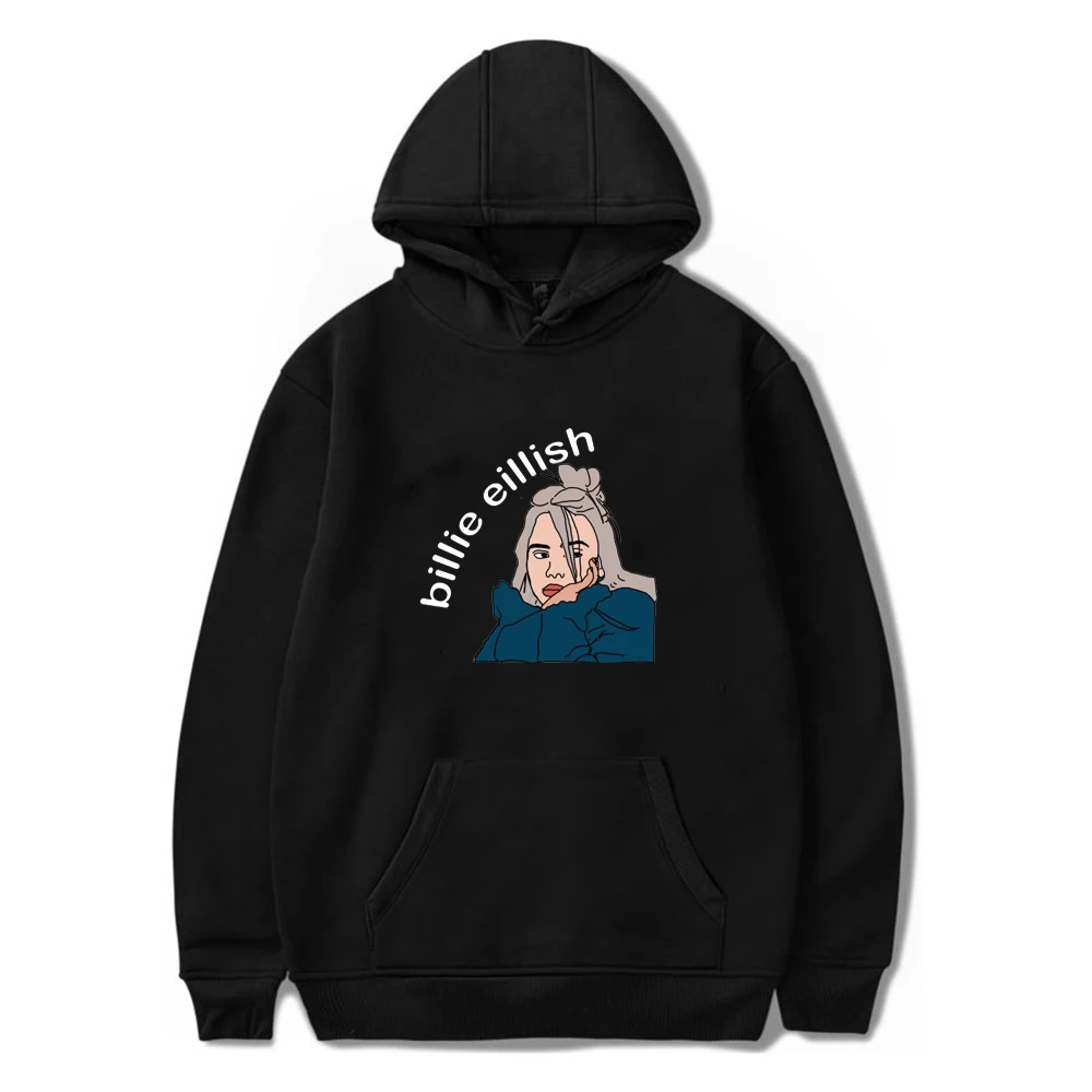 Hoodies 17 Billie Eilish/толстовки с капюшоном для девочек; сезон весна-осень; повседневные толстовки с капюшоном для девочек; детские пальто с длинными рукавами; свитер для девочек; одежда для детей; Лидер продаж - Цвет: Hoodies 17