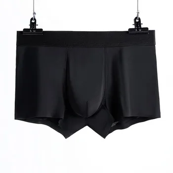 

Seamless Men Boxers Luxury Silk Antibacterial Boxers Underwear Boxer Nylon Spandex 3D Crotch Sexy Underwear man Shorts Slips