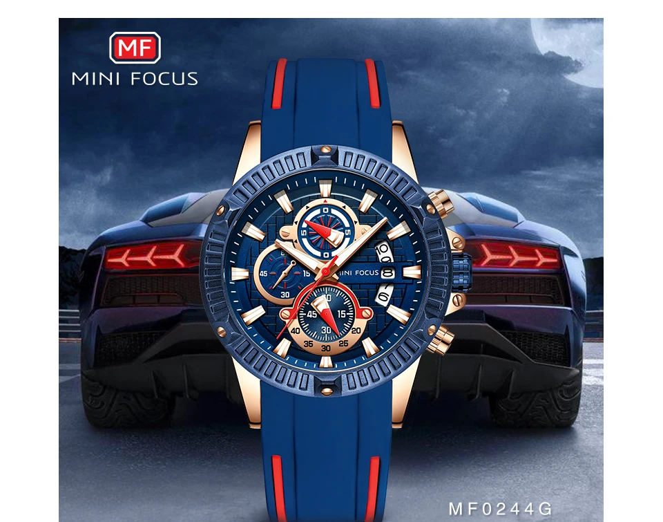 MINI FOCUS quartzhorloge voor heren Waterdicht_voghion.com