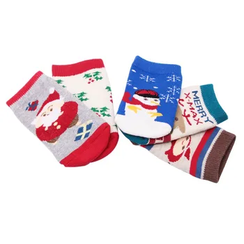 

YWinter Spring Baby Kids Cute Christmas Cartoon Socks Newborn Infant Toddler Soft Cotton Sock Comfortable Ankle Socks For 0-1Y