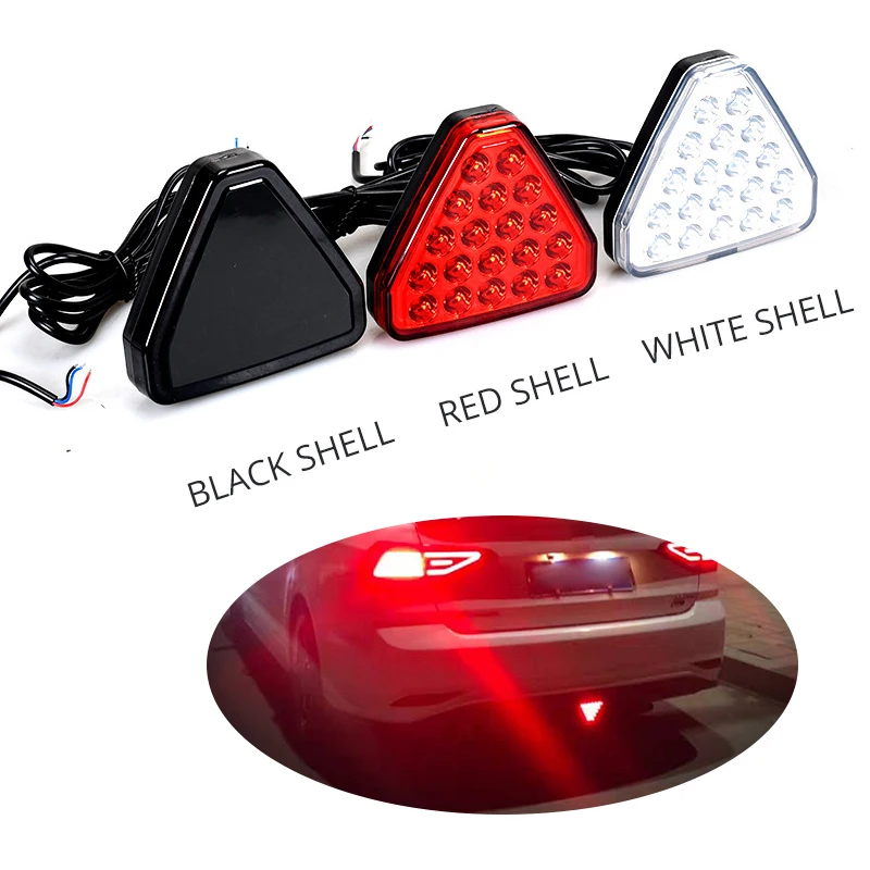Car Led Car Brake Light Tail Light Triangle Flash Strobe Lamps 20leds