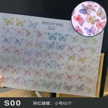 

1PCS Nail Art 3D Color Butterfly Nail Rhinestones Stones Color Rhinestone Beads For Nails Art Decorations Crystals Accessories