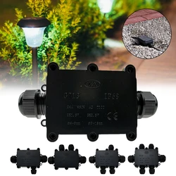 IP68 electrical cable waterproof connector t shape 2 3 4 5Pin 3 Way Outdoor Waterproof ABS Plastic Gland Electrical Junction Box