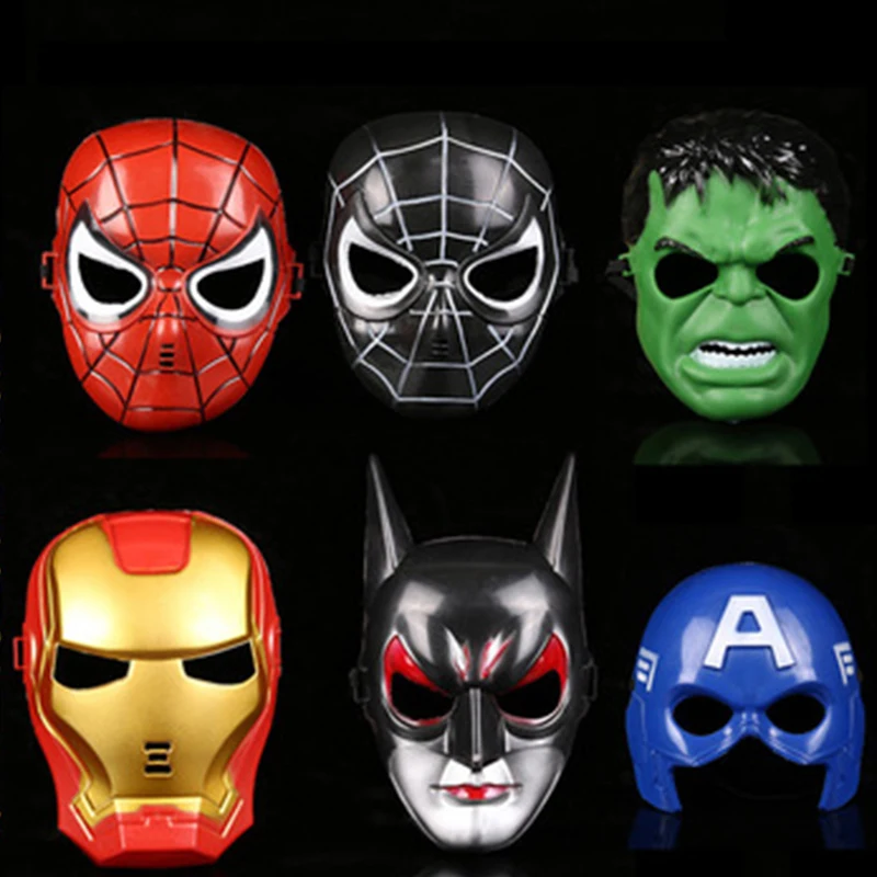 

Superhero Halloween Mask Super Hero Hulk/American Captain/Iron Man/Spiderman Crazy Birthday Party Masks Children Toy Gift