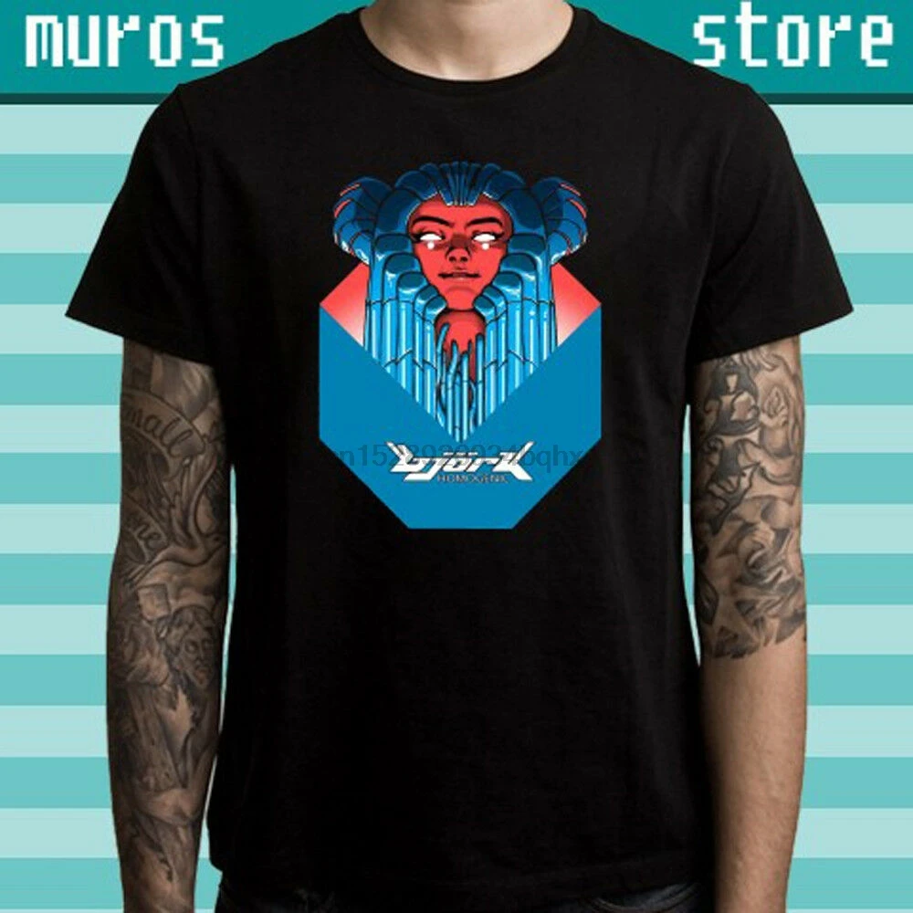

BJORK Homogenic Poster Logo Mens Black T-Shirt
