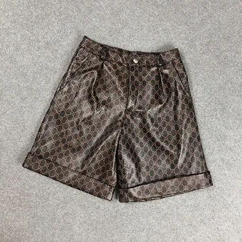 

2020 Women Spring Genuine Real Sheep Leather Shorts E43
