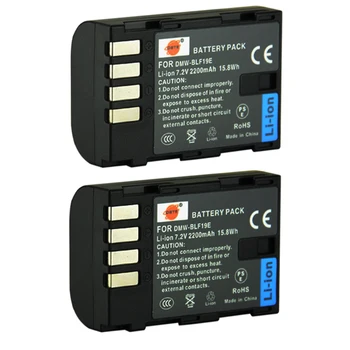 

DSTE 2PCS DMW-BLF19E BLF19 Camera Battery for Panasonic Lumix DMC-GH3 DMC-GH4