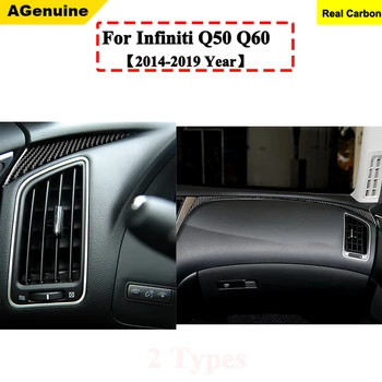 

Carbon Fiber Instrument panel left and right air outlet Panel Cover Trim for Infiniti Q50 Q60 2014-2019 interior mouldings