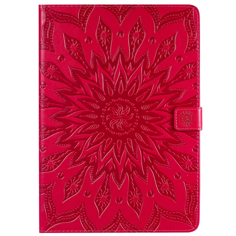 Чехол wekays для iPad 10," кожаный чехол с рисунком подсолнуха для iPad 10,2 7го поколения A2200 A2198 A2232 чехол s - Цвет: Red