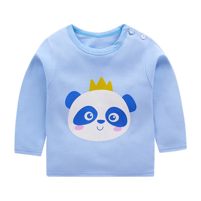 Autumn Winter Kids Sweatshirt Tops New Pullover Tee Long Sleeve T-shirt Baby Boys Girls Clothes 6