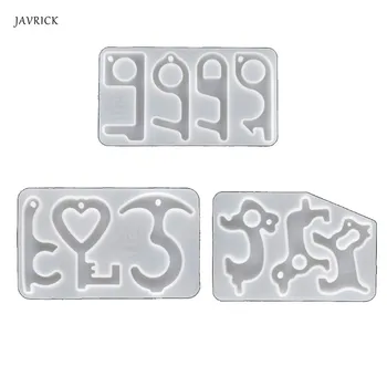

Handmade No Touch Keychain Resin Mold Tool DIY Zero Touch Hands Free Door Opener Stylus Safety Tool Molds Jewelry Making