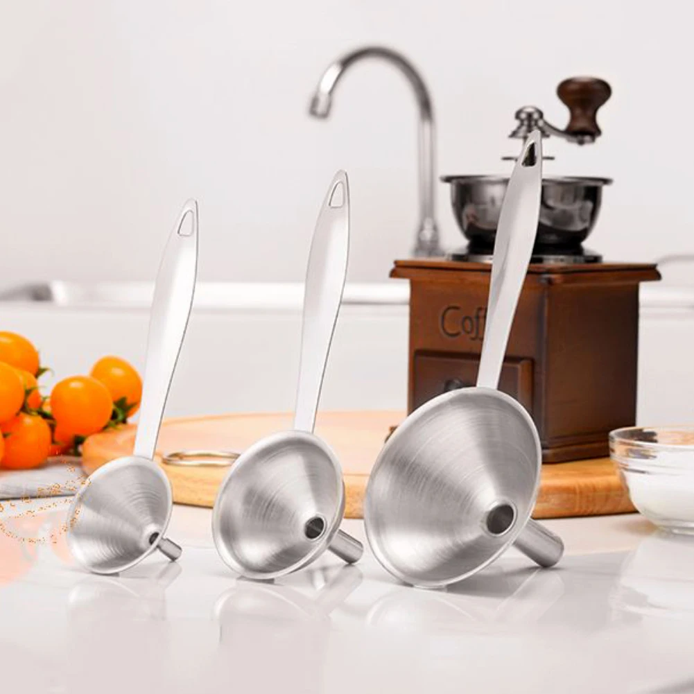 3 шт. мини нетоксичный нержавеющая сталь масло уксус Вино Воронка домашний кухонный диффузор для жидкости кухонные аксессуары