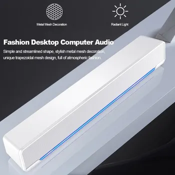 

3.5MM Wired Speaker Bar Powerful Music Column Stereo Subwoofer Player Bass Surround Sound Box for PC Laptop Smartphone Tablet