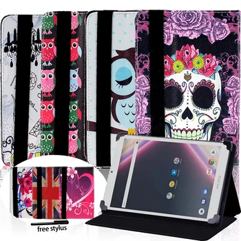 

Universal Case for Archos Ultra-thin Leather Anti-shock and Anti-fall Tablet Smart Leather Stand Folding Cover Case+ Free Stylus