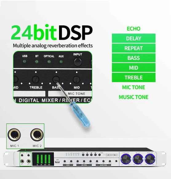 Аудиопроцессор цифровой Bluetooth-эффект DSP процессор звуковой контроллер системное