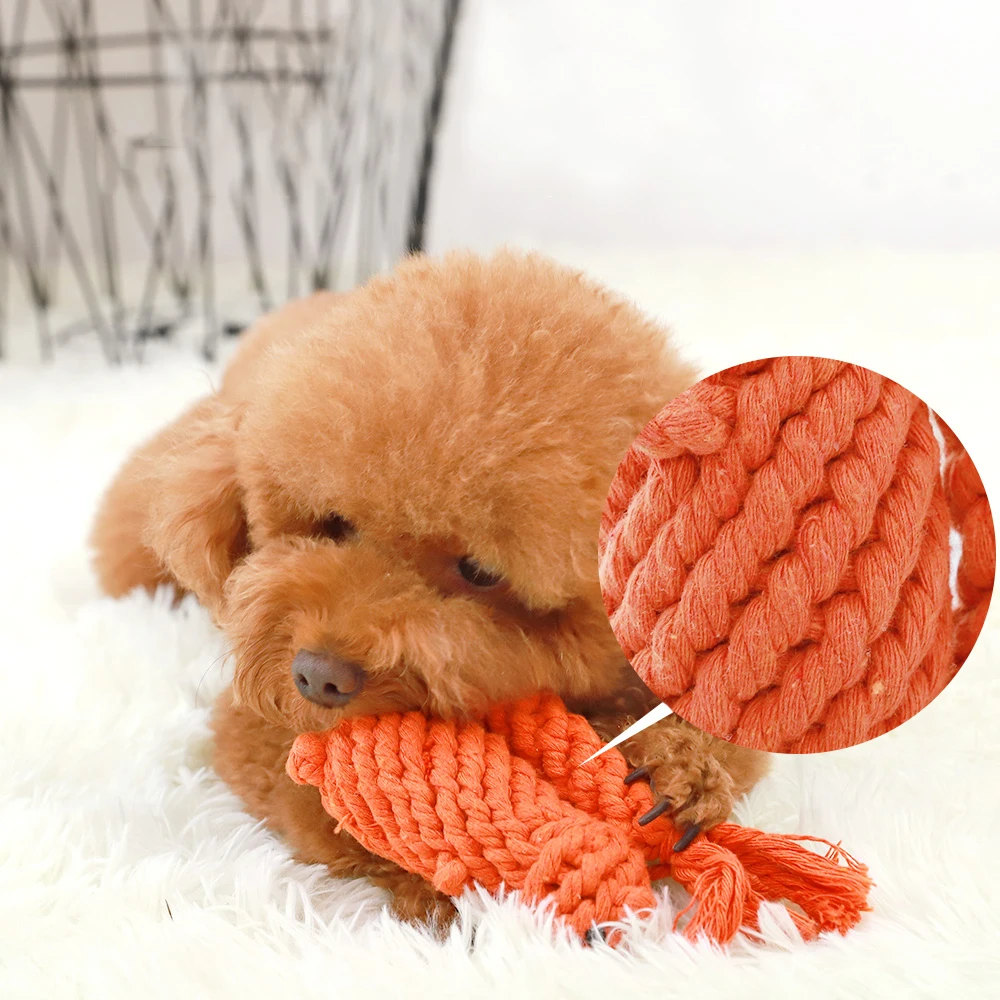 HOOPET Pet Soft Dog Toys Animal Design Cotton Dogs Rope Toy Durable Cotton Chew Training Teething Toys for Small Medium Puppy