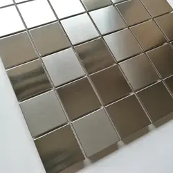 Бесплатная доставка матовая серебряная металлическая мозаичная плитка из нержавеющей стали для ванной KTV украшения фона