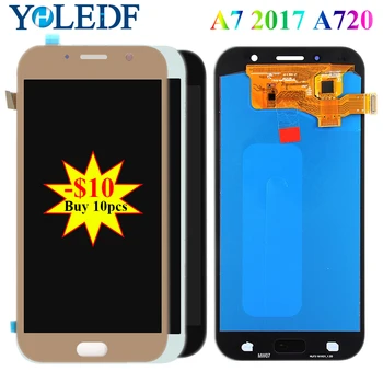 

100% Super AMOLED LCD For Samsung Galaxy A7 2017 A720 A720F SM-A720F A720M LCD Display Touch Screen LCD Digitizer Assembly Parts