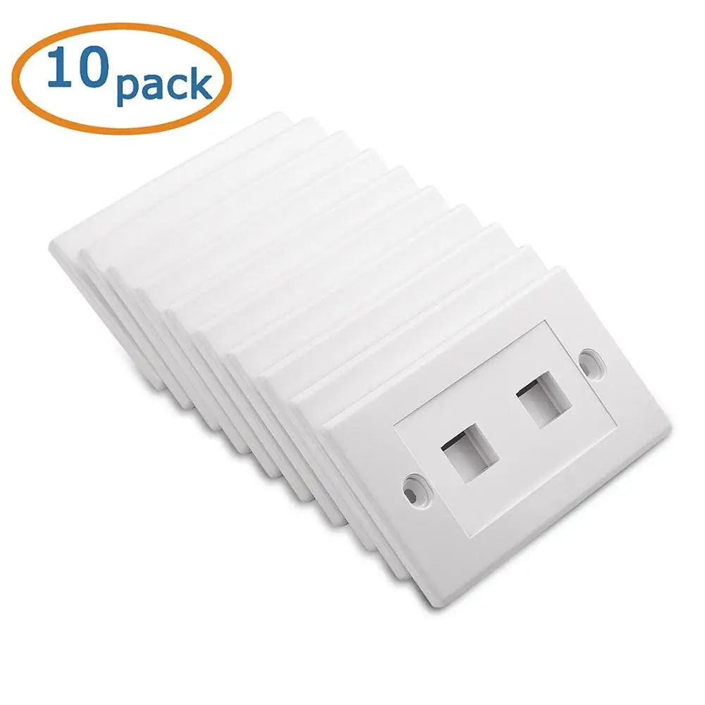 

US Face Plate 1P 2P 3P 4P 6Ports cat5e and Cat6 Network RJ45 RJ11 wall plate 10PC/lot high quality for Project