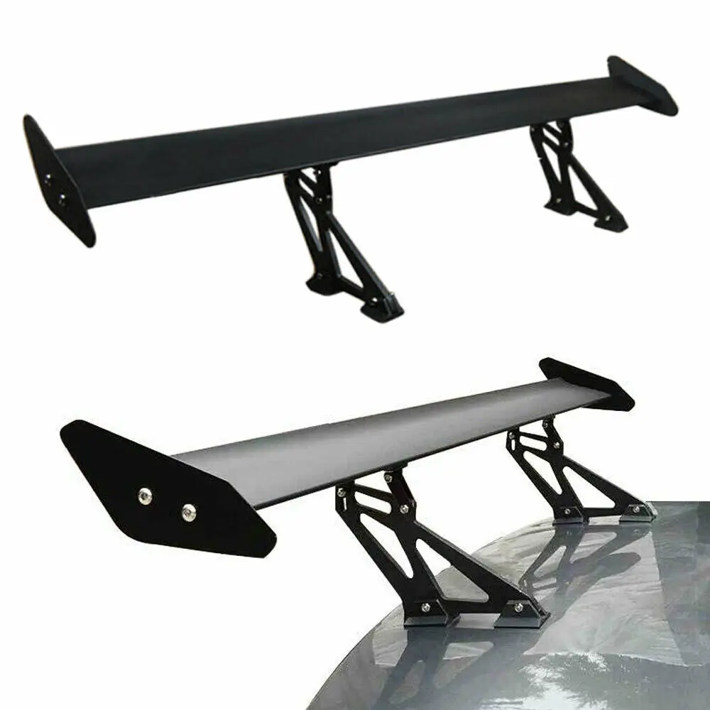 

53" Universal Adjustable Lightweight GT Aluminum Rear Wing Racing Spoiler Black