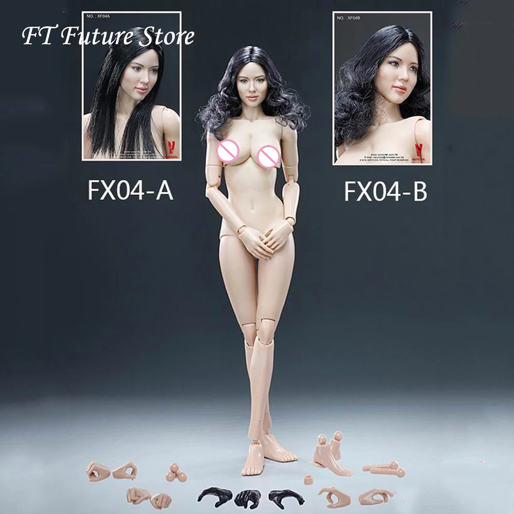 VERYCOOL FX04A/FX04B 1/6 азиатская Женская головка для резьбы с прямыми волосами и волнистыми волосами+ VC 3,0 наборы для тела с мягким корпусом груди