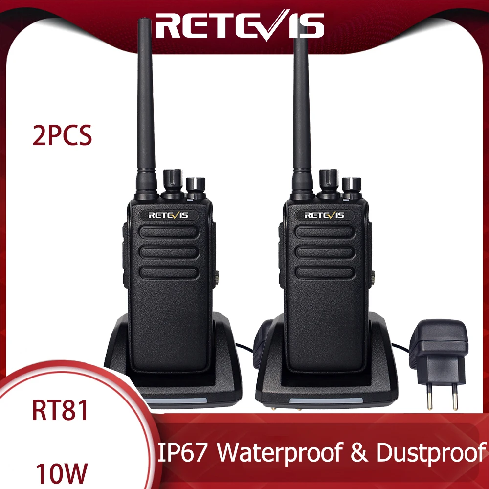 RETEVIS RT1 Walkie Talkie 10W VHF136-174MHz Scrambler FM Two Way Radio dustproof