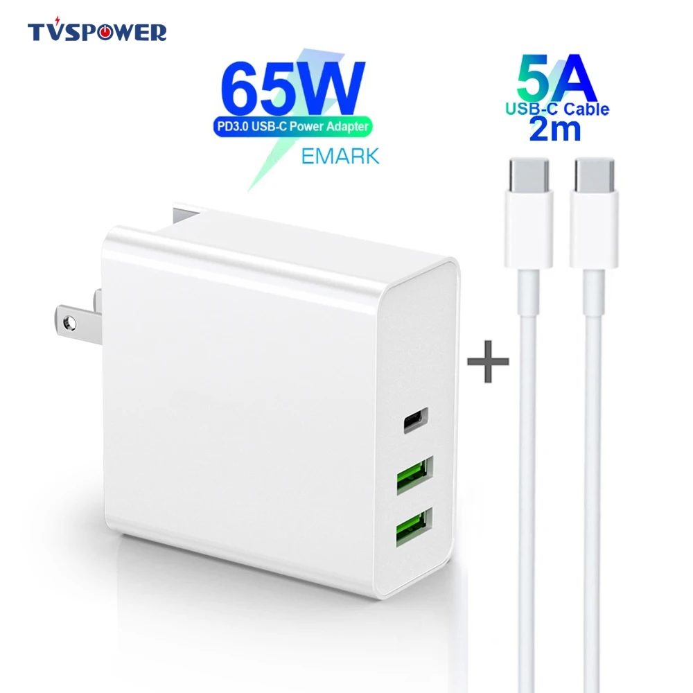 65W TYPE-C USB-C Power Adapter PD60W 45W QC3.0 Charger For Laptop MacBook Pro/Air iPad Pro 12W for Samsung iPhone 2M Cable | Компьютеры и