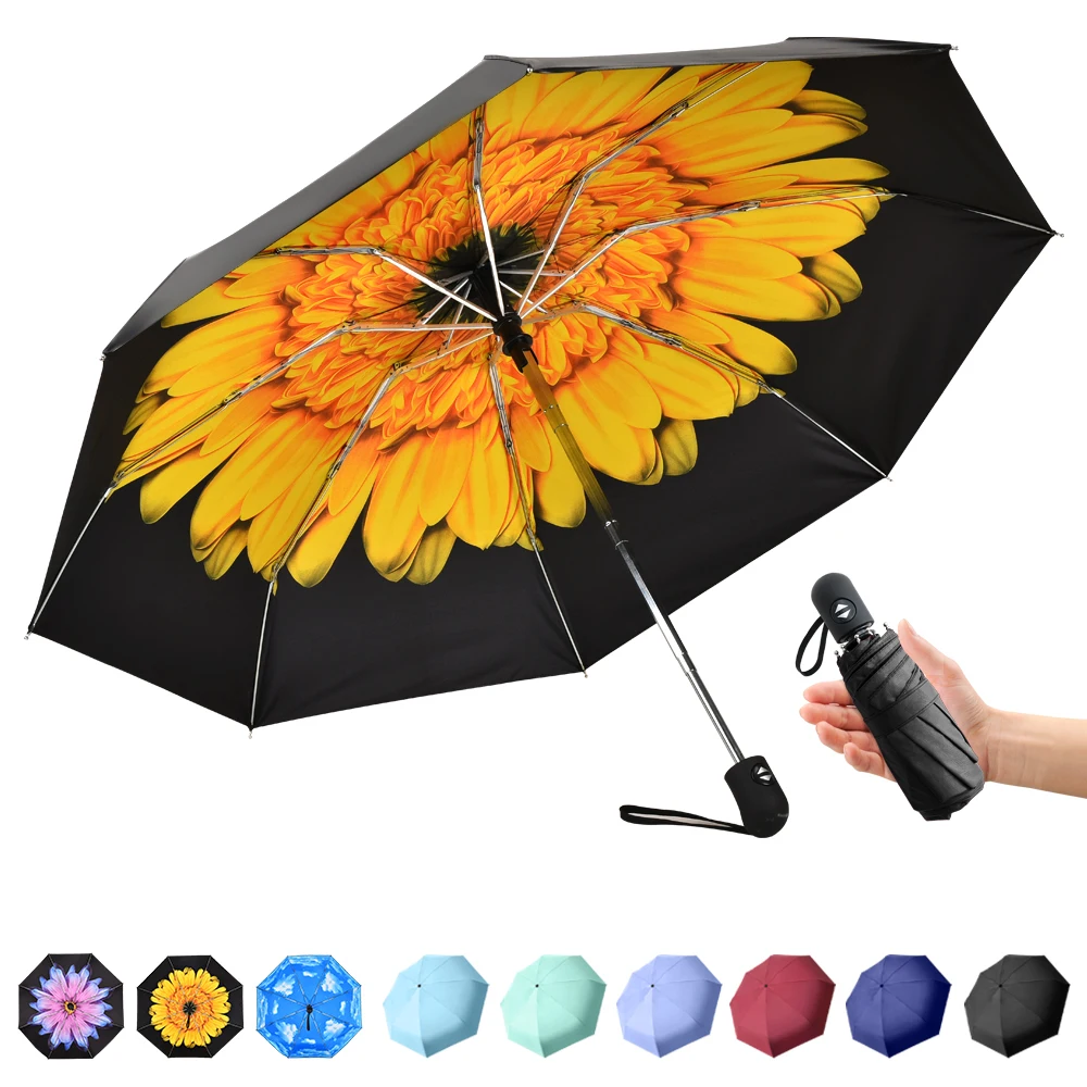 

Mini Automatic Pocket Umbrella Fashion Rain Men Women Small Folding Anti-UV Umbrella Travel Umbrella Sunny Rainy Day