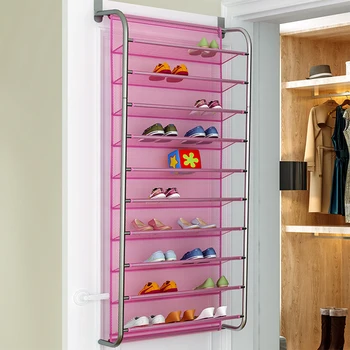 

36 Pair Over Door Hanging Shoe Rack 10 Tier Shoes Organizer Wall Mounted Shoe Hanging Shelf For Home Dormitory Shoes ^^