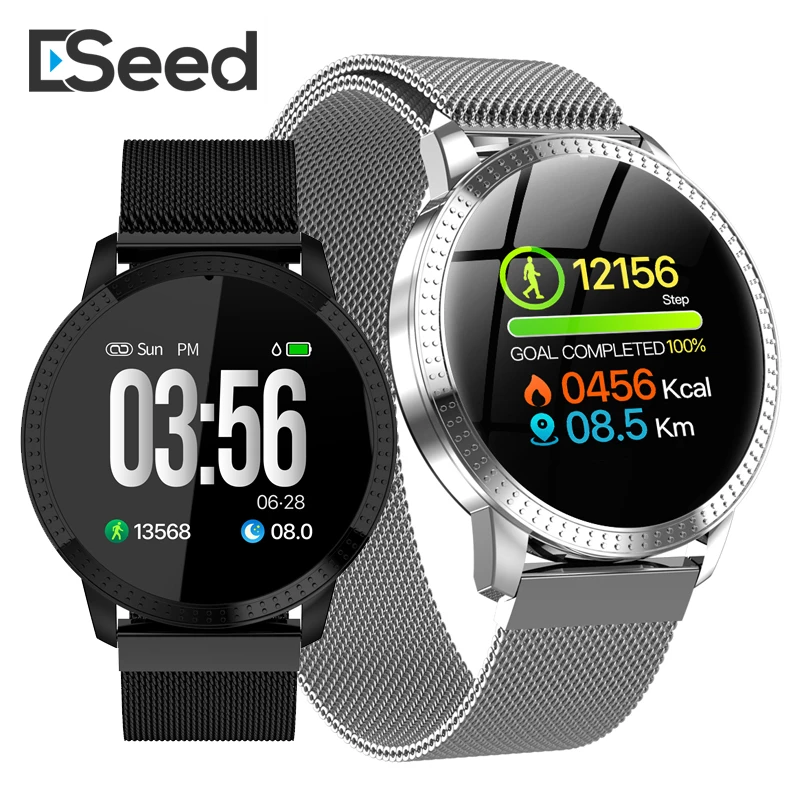 ESEED CF18 Смарт-часы для мужчин 1,2 дюймов IP67 smartwatch металлический ремешок пульсометр кровяное давление фитнес-трекер Смарт-браслет