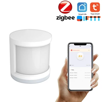 

Mini Tuya Powered ZigBee PIR Motion Sensor Smart Home Wireless Passive Infrared Detector Security Alarm Sensor APP Control