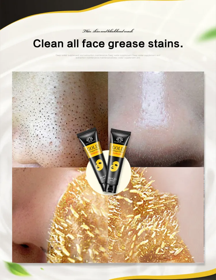IMAGES gold face mask moisturizing remove blackhead peel off mask