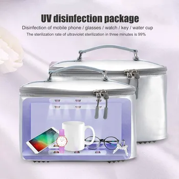 

Aelicy Disinfection Box Portable UV Light Sanitizer Box Foldable Sterilizer Bag LED Disinfection Device Lady Travel and Handbags