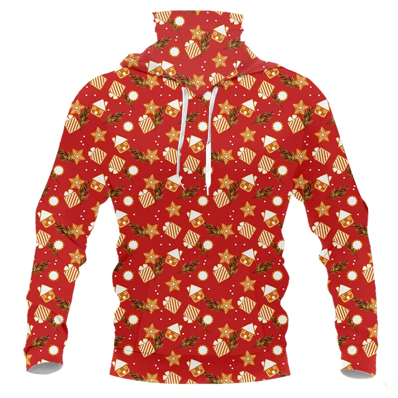 

Новая мужская Рождественская маска CJLM, толстовка с капюшоном для мужчин, подарок в виде Красной снежинки, толстовка с 3D-принтом, модная повседневная спортивная одежда