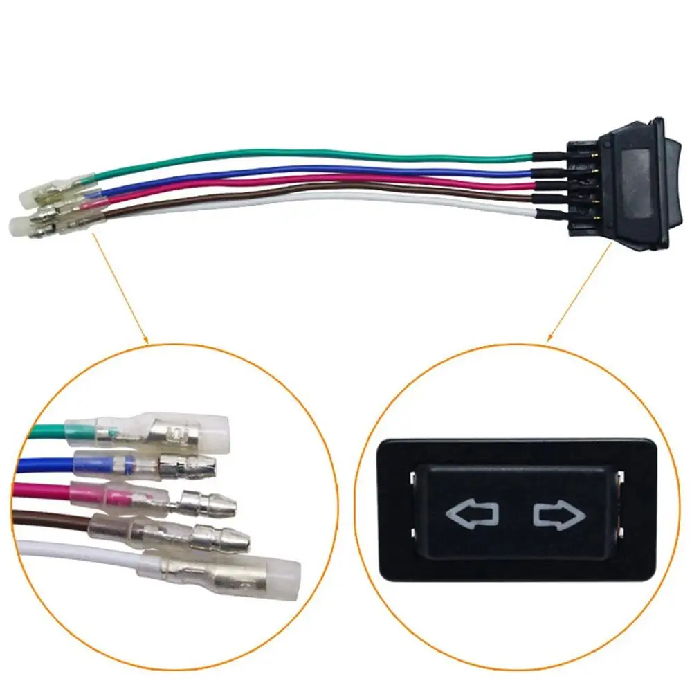 Professional 5Pin 12 For 24 v Black Car Power Window Switch With Plastic Lamp Electronic Components Universal Cars | Автомобили и