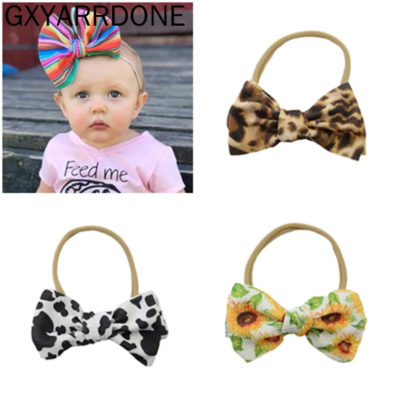 

2020 Baby Girls Diy Headband Knot Tie Turban Headwrap Stretchy Flower Hair Bows Baby Nylon Headband Newborn Hair Accessories