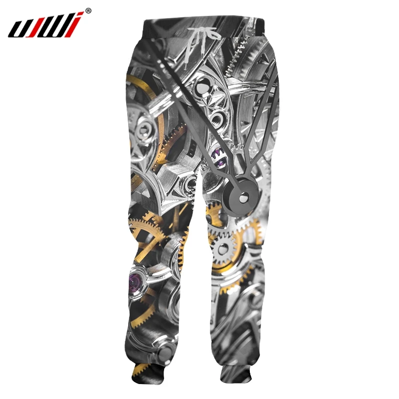 

UJWI 3d Print Men/Women Sweatpants Gear Mechanical Metal Funny Casual Sweat Pants Joggers Cool Pants Fashion