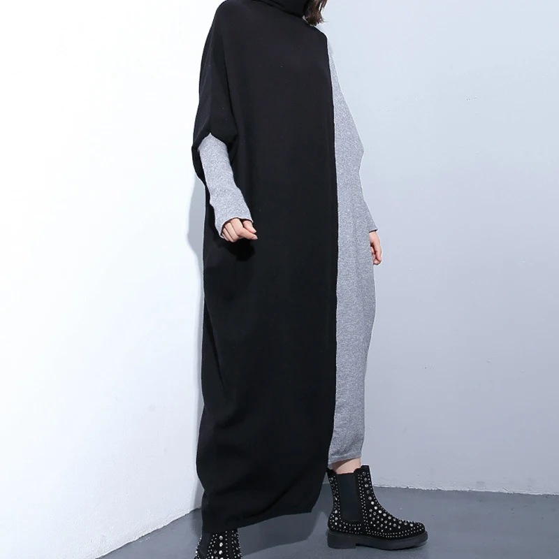 CHICEVER Asymmetric Sweater For Women Turtleneck