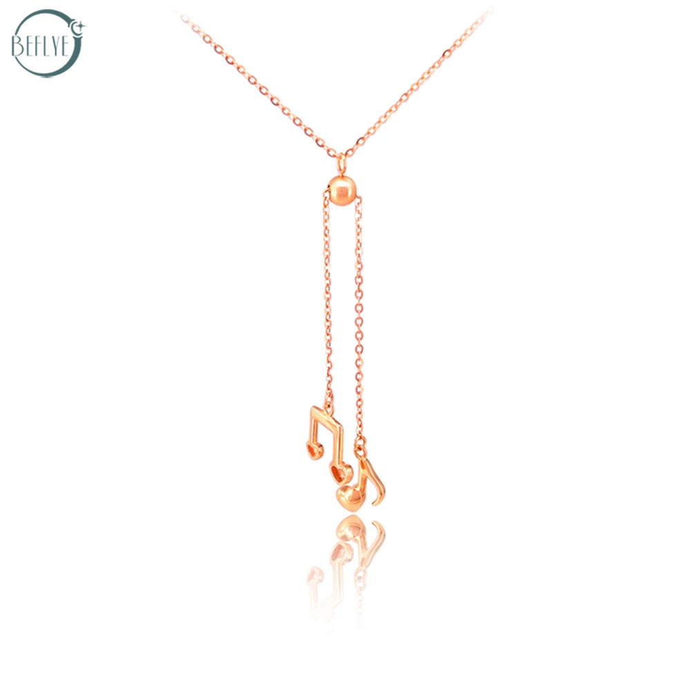 Beflye18k цепочка из розового золота au750 из чистого золота, классическое ожерелье с о-образными буквами+ подвеска, изысканные вечерние ювелирные изделия
