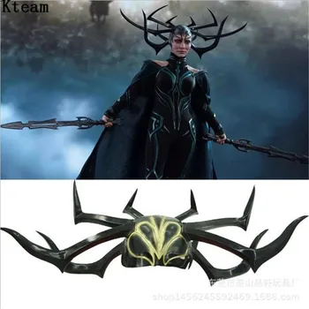 

2019 New Movie Thor 3 Hela PVC Cosplay Adult Women Costumes Mask Marvel Legends Hela Masked Helmet Halloween Purim Prop