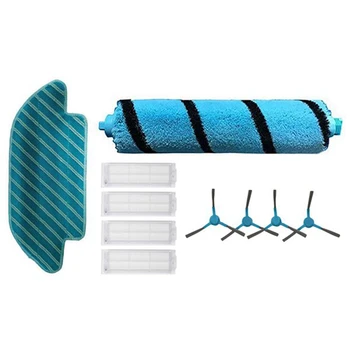 

4Pcs Robot ing Mop Cloth Replacement & 1 Set Rolling Brush Filter Side Brush Combination Set for Cecotec Conga