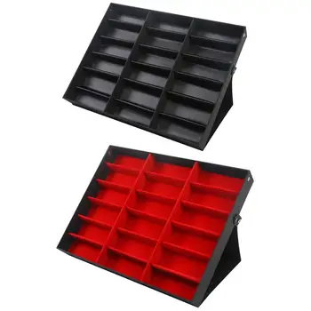 

High Quality Glasses Case 18 Grids Sunglasses Display Box Eyeglasses Organizer Eyewear Storage Case Stand Case Box Holder