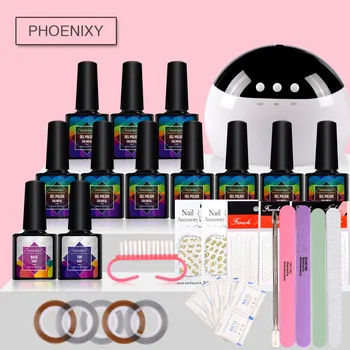 

Nail Gel Polish Sets Manicure Set 24W Lamp Dryer 10pcs 8ml Gel Nail Polish Soak Off Manicure Gel Polish Kit For UV Gel Nail Kit