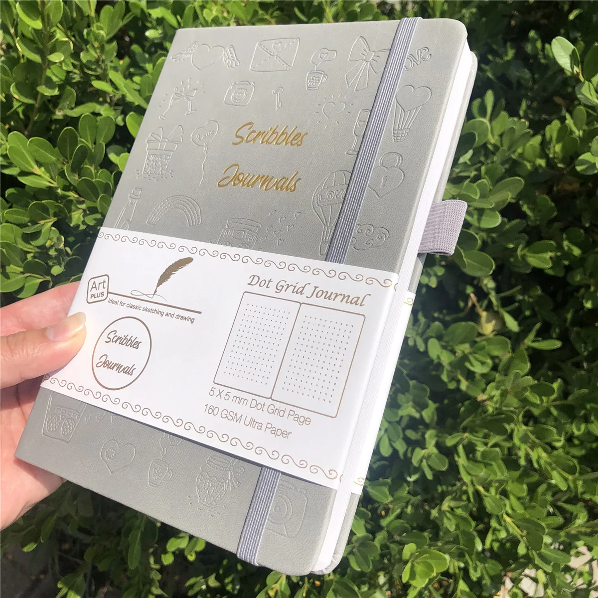 Bujo Dotted Journal Dot Grid Notebook a5 Hardcover Drawing Sketchbook-papel 160 Gsm 160 Páginas - Imagem 4