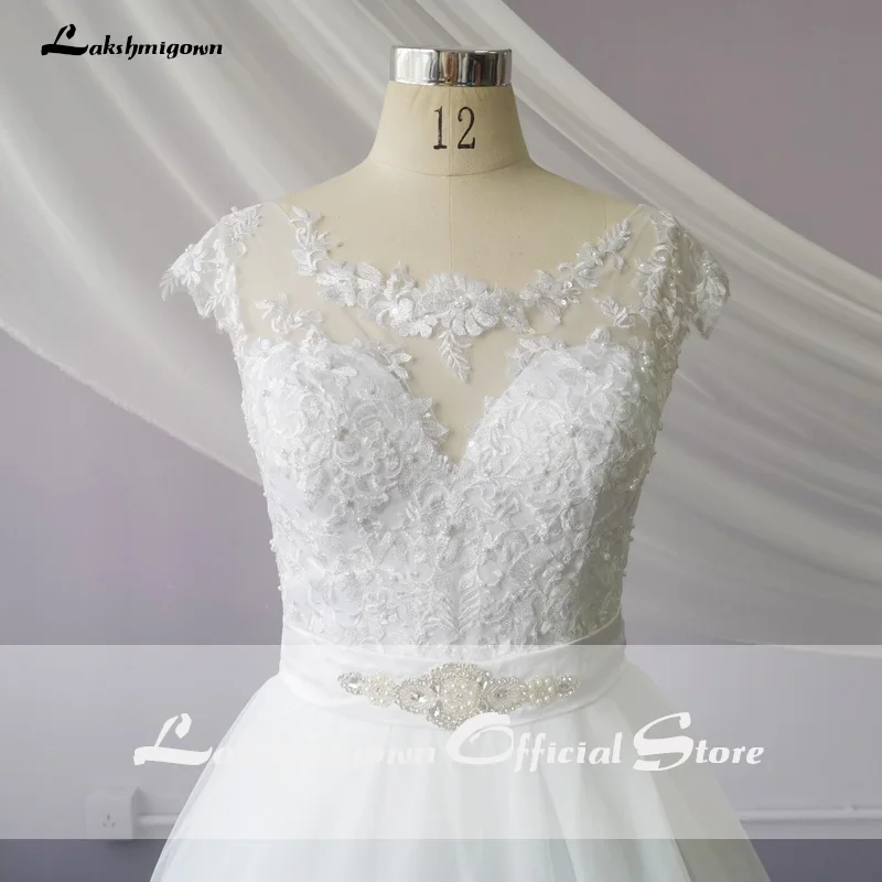 Lakshmigown легкое свадебное платье Vestido Noiva длина до пола белая аппликация из кружева свадебные платья trouwju
