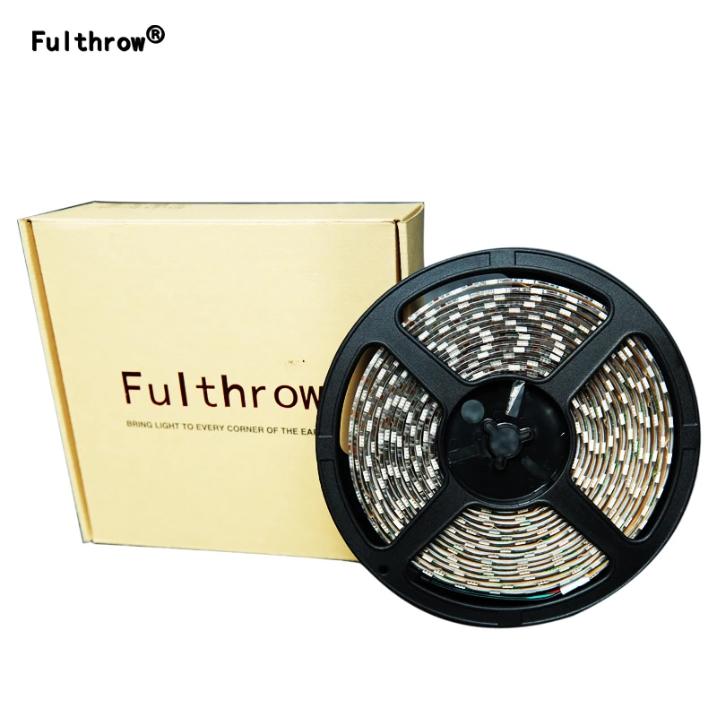 

Fulthrow LED Strip Waterproof 5050SMD 5M RGB 60D DC12V Flexible Tape Ribbon White,Warm white,Red,Blue,Green