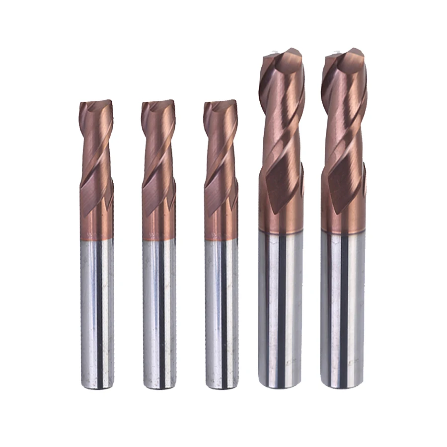 

UCHEER SHK4-6mm CNC Tools HRC50 2 Flute 4/6mm CNC Alloy Carbide Milling Tungsten Steel Cutter End Mill