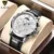 Watches Mens Top Brand Luxury Clock Casual Leathe 24Hour Moon Phase Men Watch Sport Waterproof Quartz Chronograph+Box 13