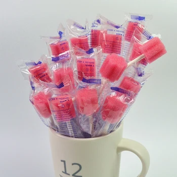 

50pcs Unflavored Medical Child Massage Sponge Oral Care Individual Disposable Swab Adult